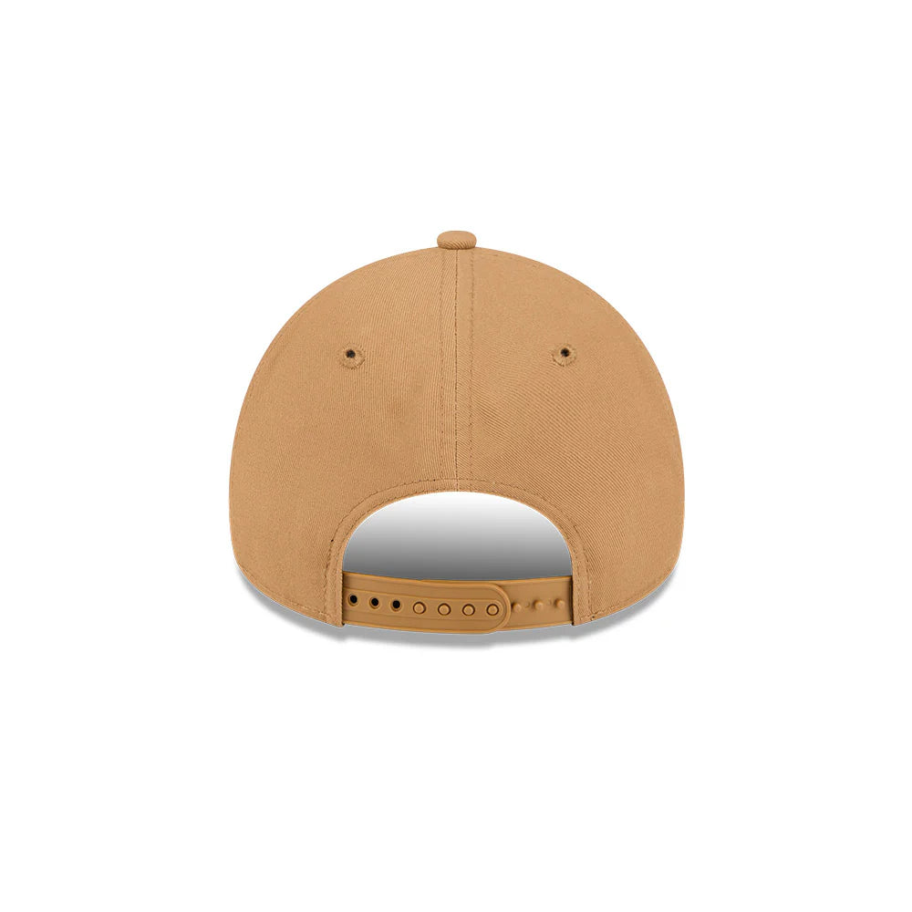 LA Dodgers Hat - Wheat Earth Tonal Chainstitch 9Forty A-Frame MLB Snapback Cap - New Era